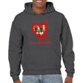 Fourth Quarter Faith Have a Heart Pullover Hooded Sweatshirt- Dark Heather