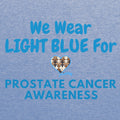 Fourth Quarter Faith We Wear Light Blue Prostate Cancer Awareness T-Shirt- Blue Triblend