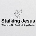 Stalking Jesus 3/4 Sleeve Baseball Shirt  - Heather White / Vintage Black