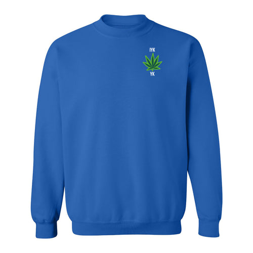 Words of Wonder IYKYK Embroidered Pullover Crewneck Sweatshirt- Royal