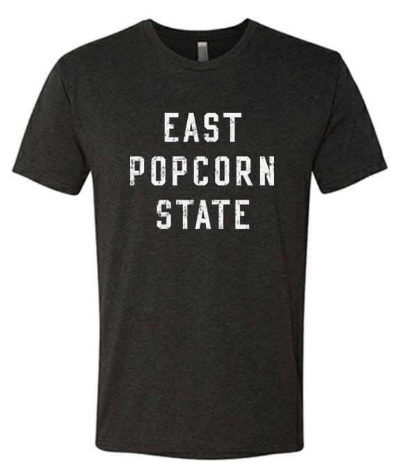 East Popcorn State University Tee - Vintage Black