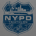 NYPD Triathlon Web Distress Logo Raglan - Premium Heather/Vintage Royal