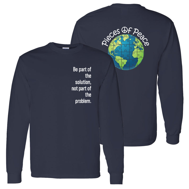 Part Of The Solution Unisex Long-Sleeve T-shirt - Navy