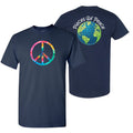 Tie-Dye Peace Sign Unisex T-shirt - Navy