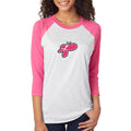 Pinnies Raglan Butterfly - Heather White/Vintage Pink