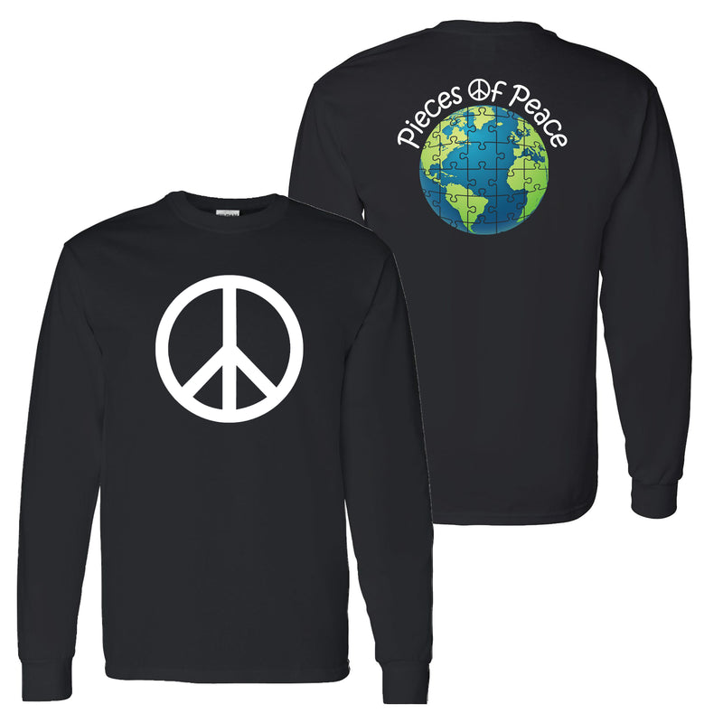 Peace Sign Unisex Long-Sleeve T-shirt - Black
