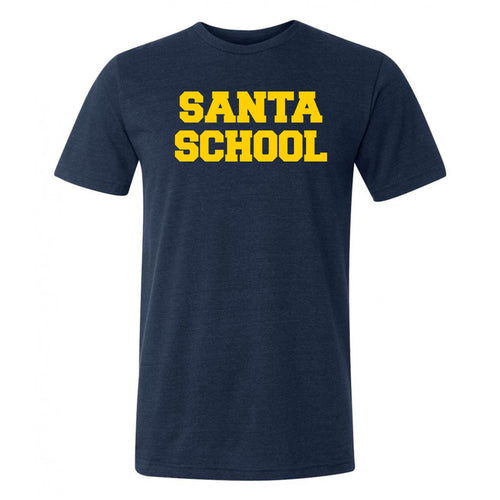 Santa School - Solid Navy Triblend